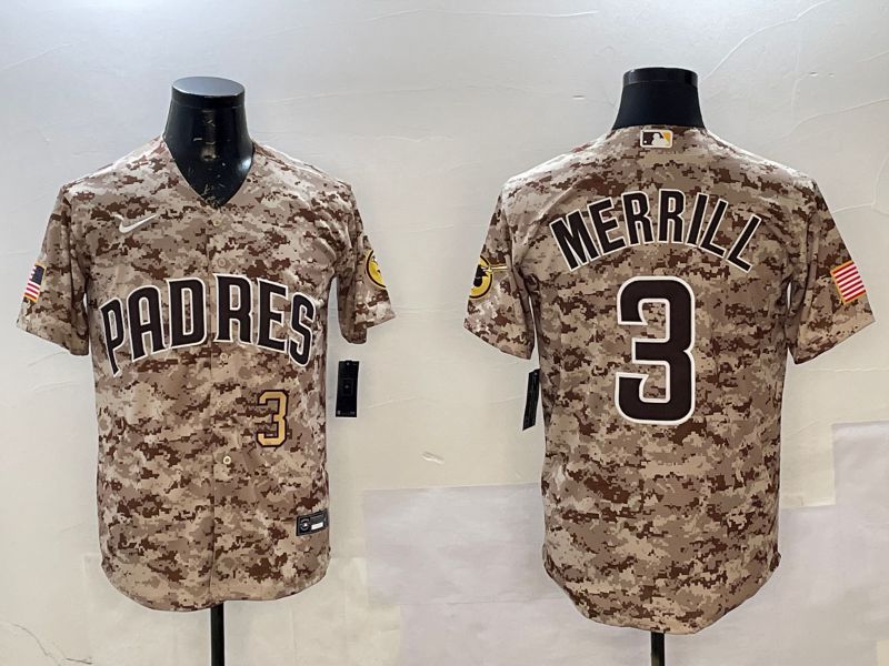 Men San Diego Padres #3 Merrill Camo Game 2025 Nike MLB Jersey style 6->san diego padres->MLB Jersey